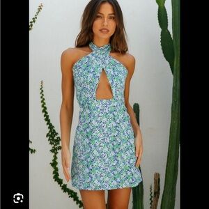 Fortunate One Ocean Blooms Dress Green